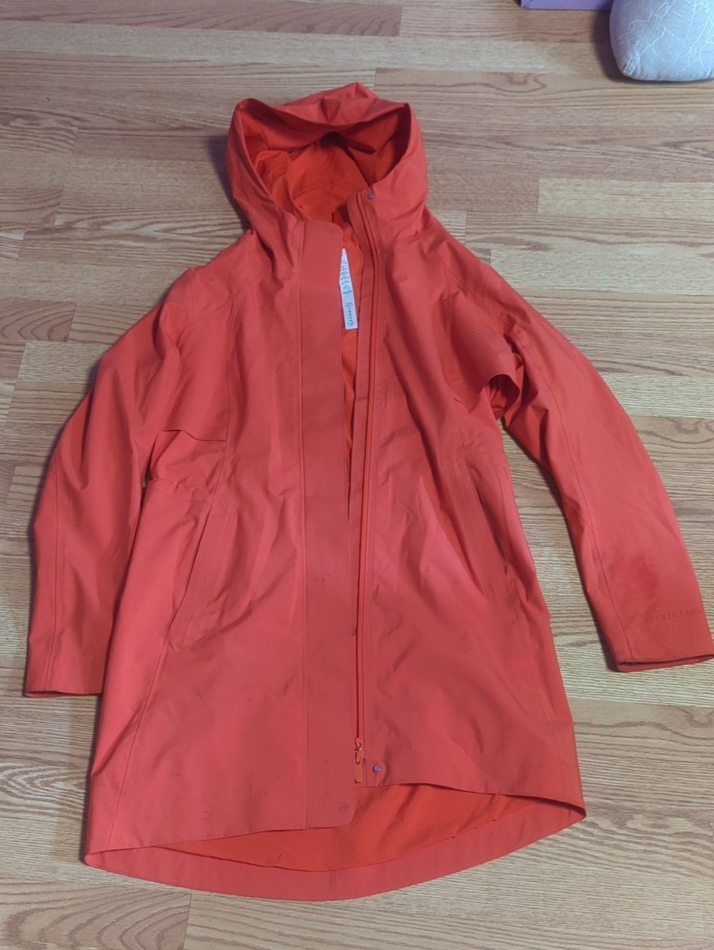 lululemon athletica Orange Hooded Trench Coat
